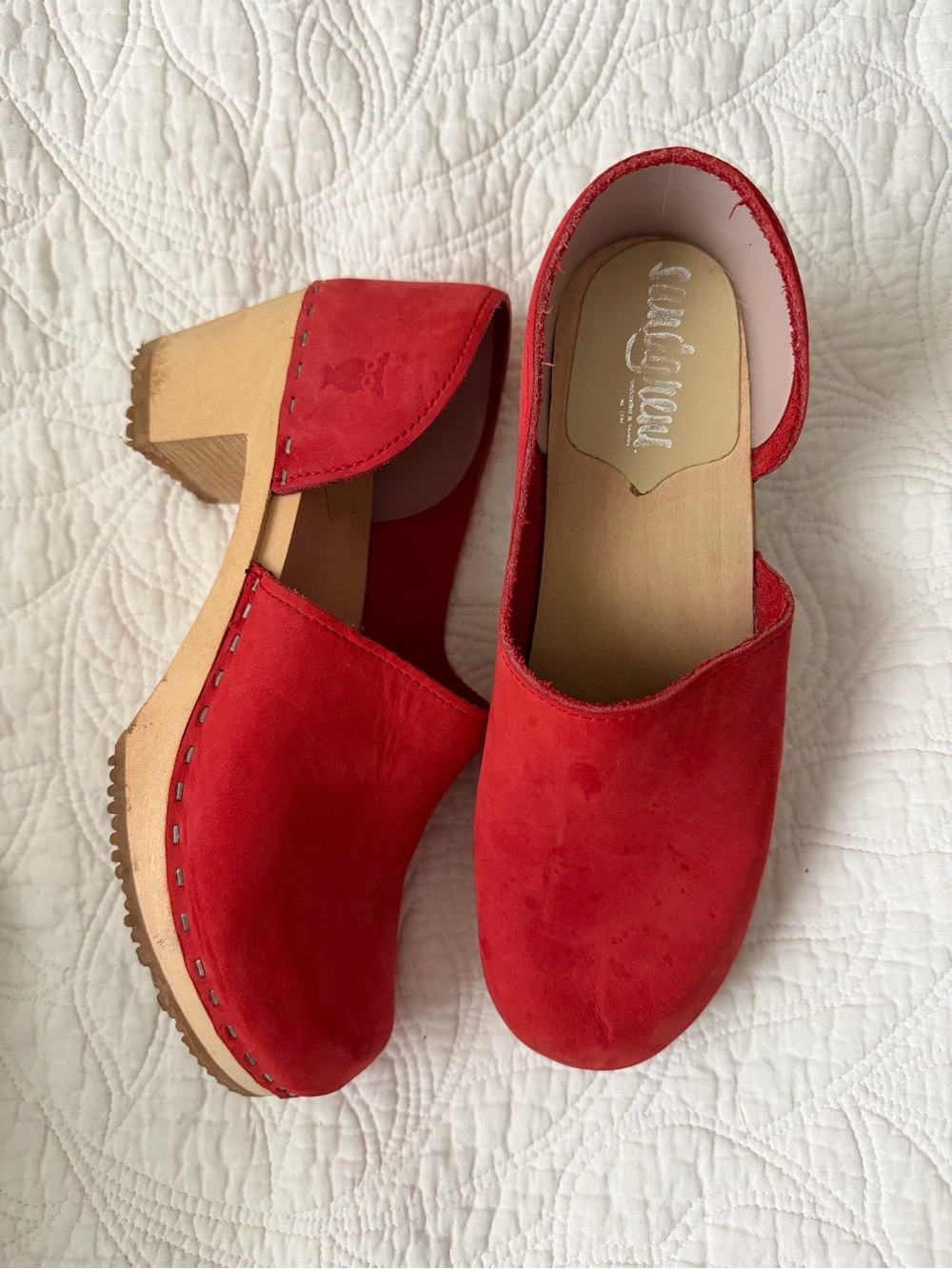 Brett low closed-back clogs - red - size 39